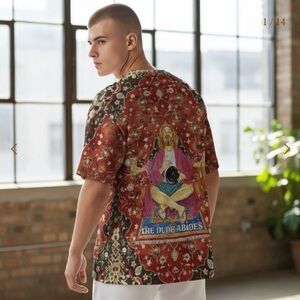 The Big Lebowski Artisan Unisex Crewneck T-Shirt - The Dude Abides Zen Art Tee